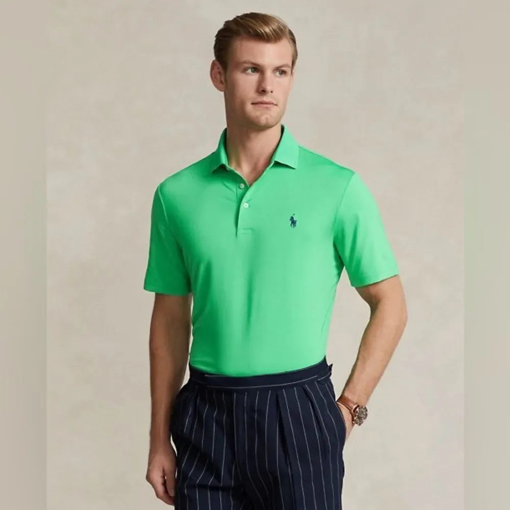 Polo Ralph Lauren Classic Fit Performance Polo Shirt Green‎ New With Tags